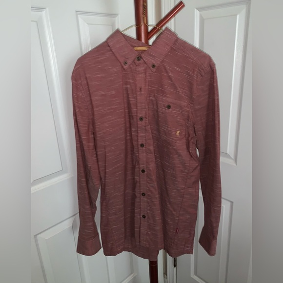 Browning Men's Heather Red Button-Up Long sleeve - like new - Picture 1 of 6